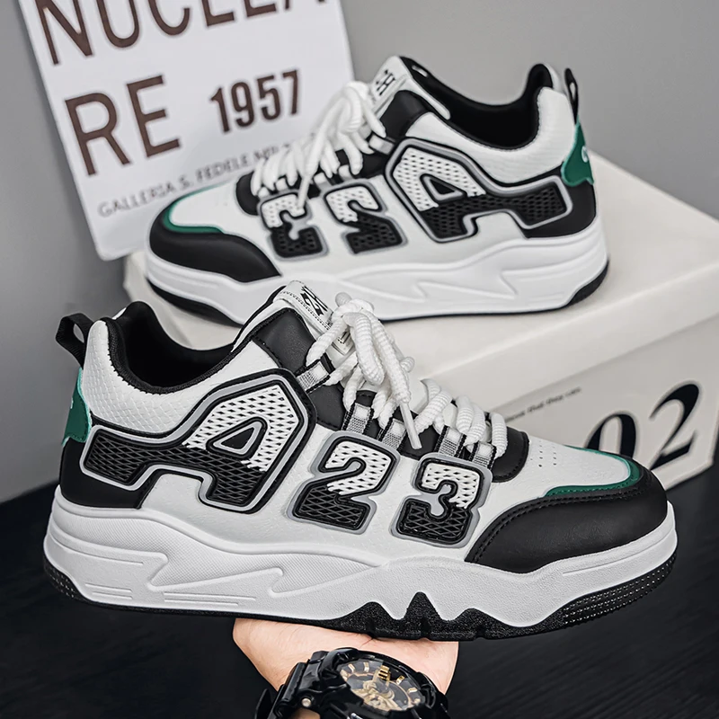 

2025 Men's Shoe Breathable Thick Soled Casual Sneakers Outdoor Running Four Seasons New Tennis Men Soft Soles Comfort Versatile