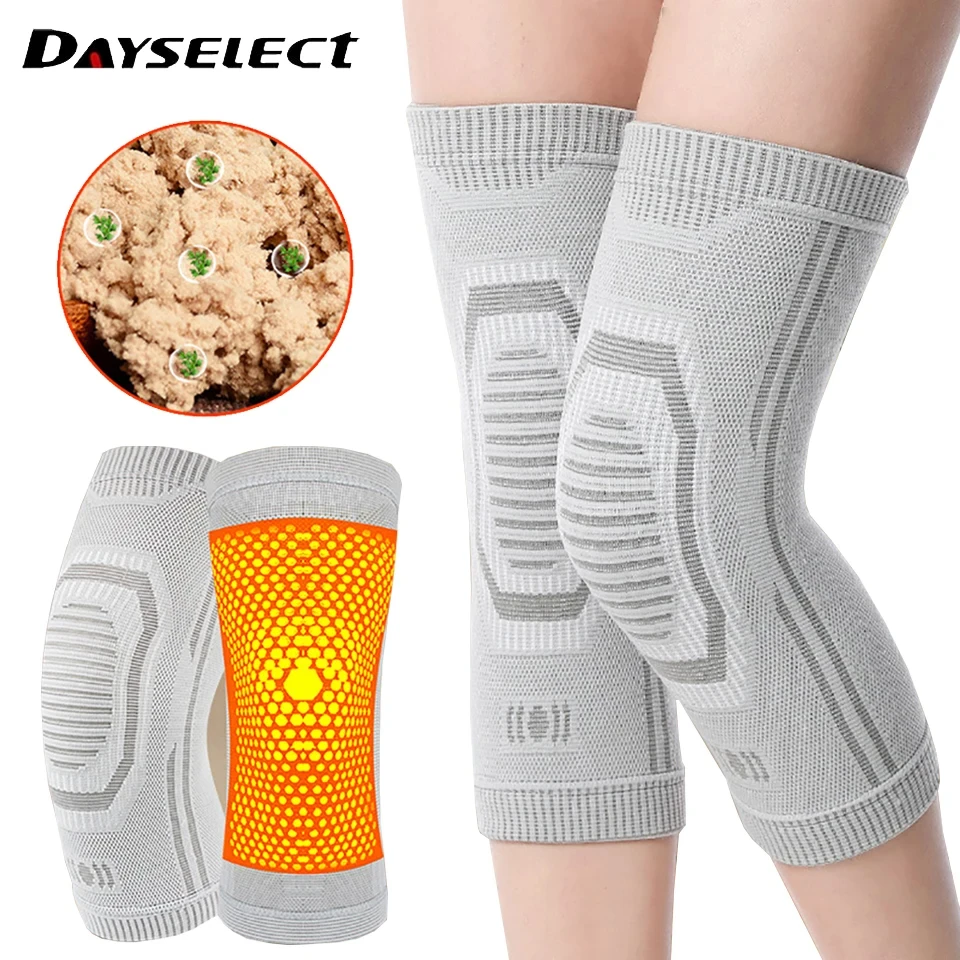 1Pcs Graphene Self Heating Wormwood Kneepads Knee Brace Warm for Arthritis Joint Pain Relief Injury Recovery Massager Leg Warmer