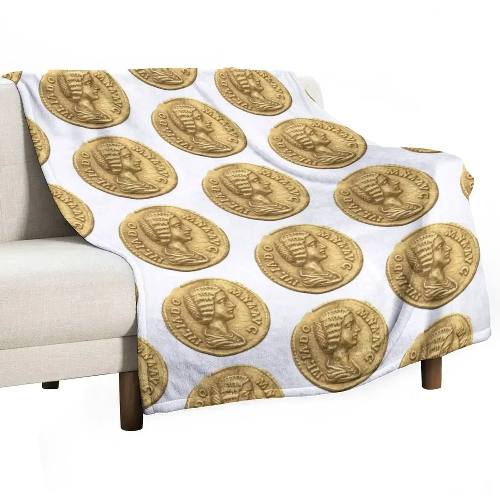 Julia Domna Gold Aureus coin Throw Blanket Thermals For Travel Soft Stuffeds Thins Beach Blankets For Sofas Blankets