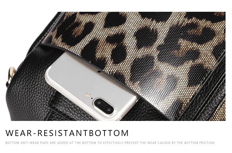 Aidrani Neue Damenhandtasche mit Hoher Kapazität und Modischem Leopardenmuster, Hergestellt aus Hochwertigem Rindsleder – Detail 13