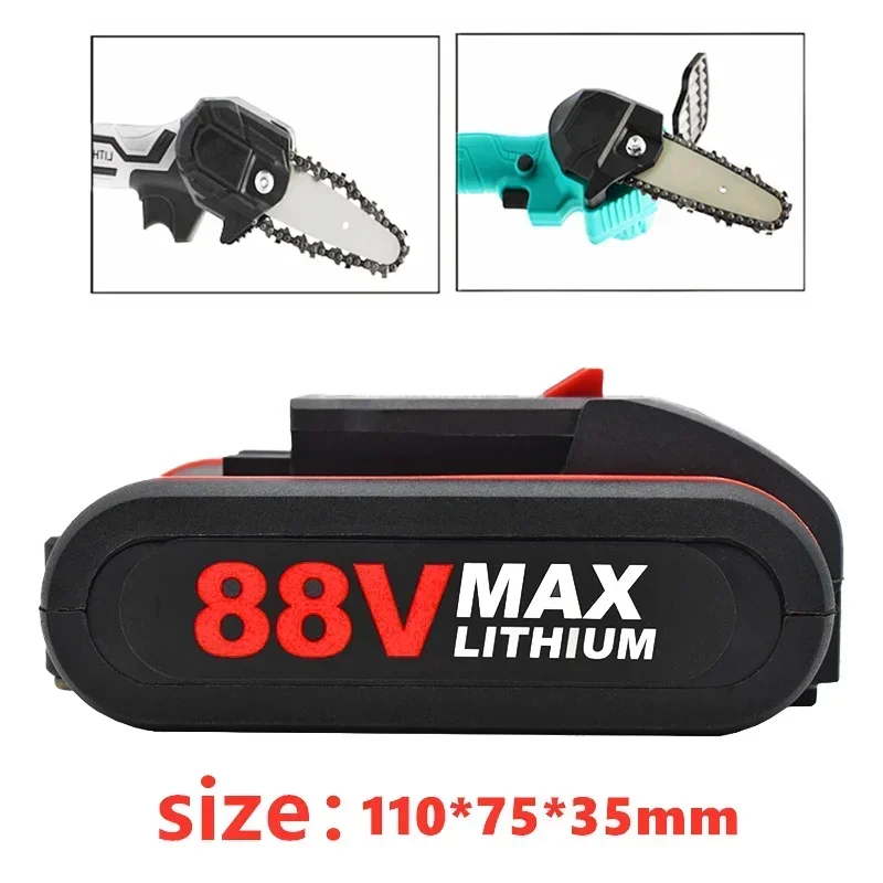 88V Lithium Electric Saw Single Hand Electric Saw Replacement Battery for Tree Cutting Outdoor Electric Saw 2000mAh