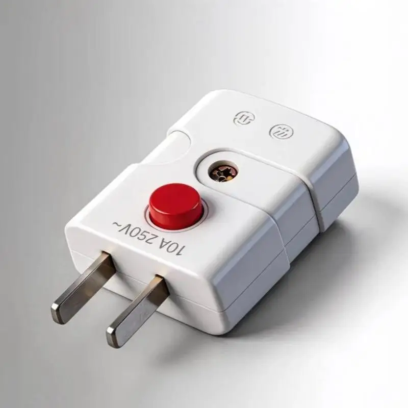 Electric Power Plug With On Off Switch And Thick Pure Copper Pins 10A 250V For Home Office Daily Use