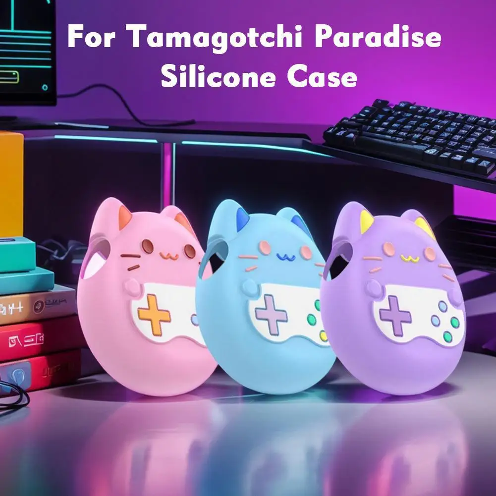 

Liquid Silicone Shockproof Case Cover for Tamagotchi Paradise - Soft Flexible Full Protective Skin Shell Protector (Multi-Color)