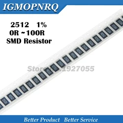 50Pcs 2512 SMD chip resistor 1% 1W 0.1R 0.01R 0.05R 0.001R 0.33R 1R 0R 10R 100R 2W 0.001 0.01 0.1 0.33 0.05 1 0 10 100 ohm