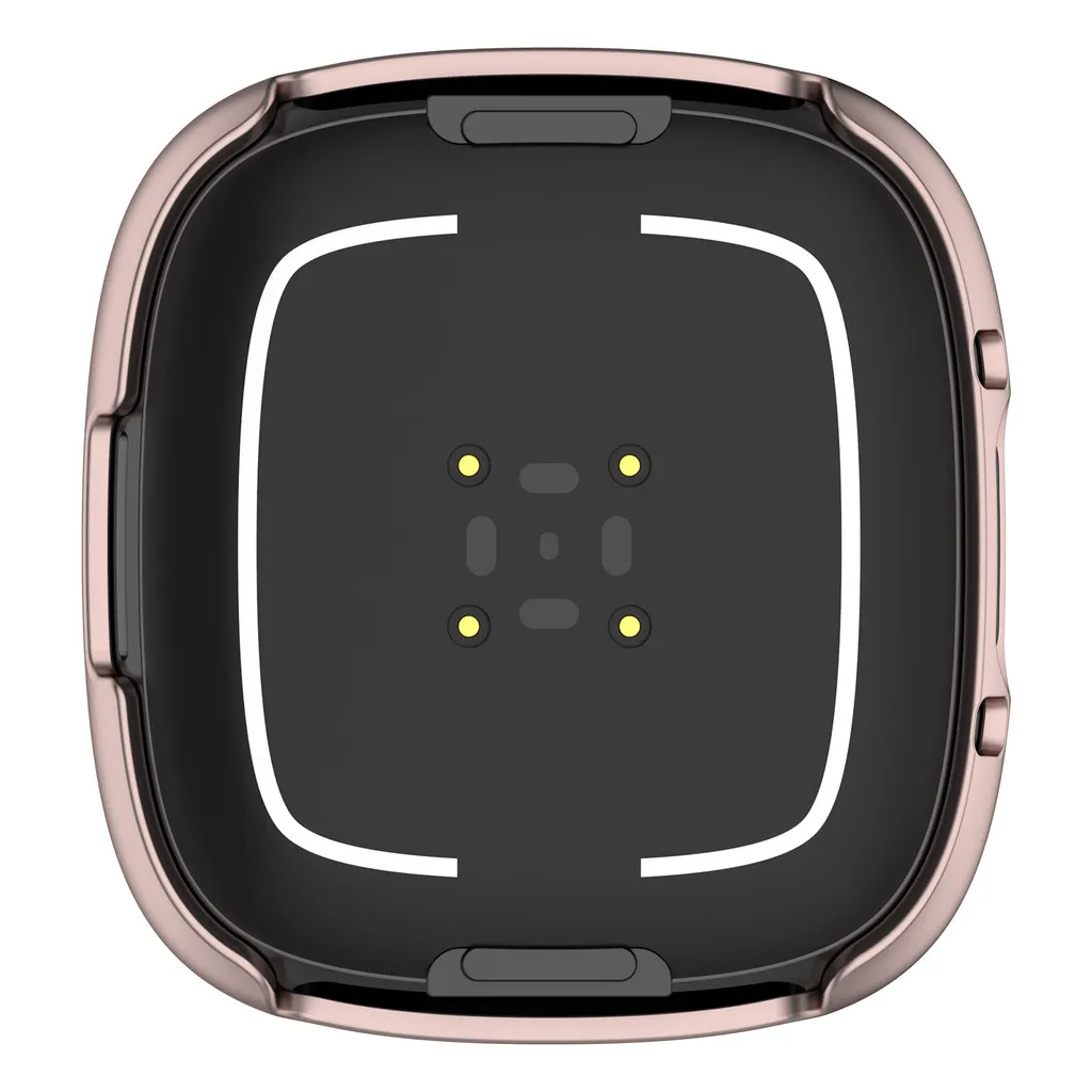 Capa para fitbit versa 4 sense 2 capa dura para pc + protetor de tela antiarranhões de vidro temperado hd