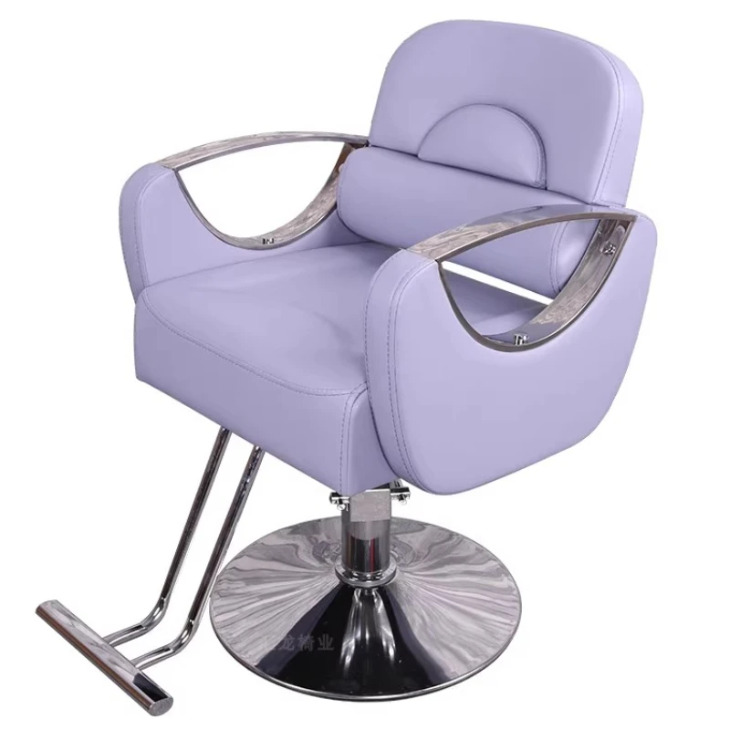كرسي حلاق كلاسيكي متعدد الاستخدامات مبطن يدعم كرسي صالون تصفيف الشعر استوديو تجميل متجر ارتفاع كرسي أثاث الصالون