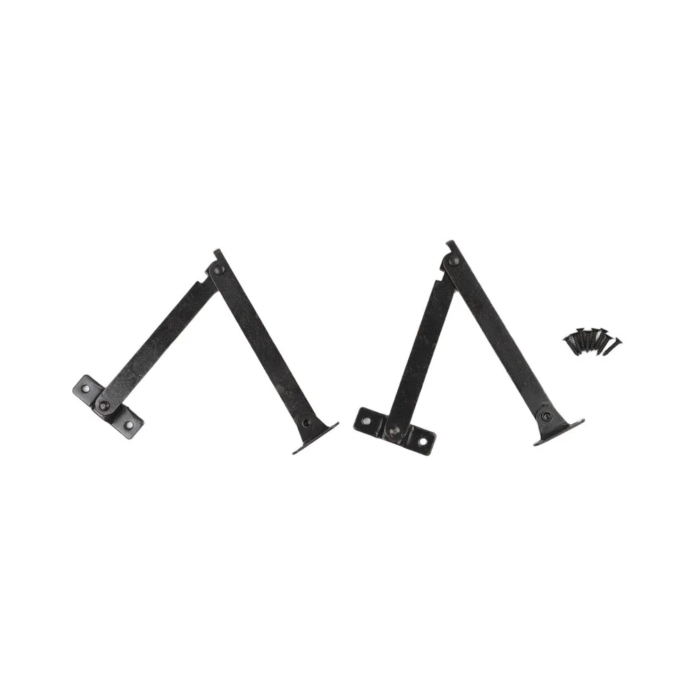 2PCS Heavy-Duty Metal Hinges with Stay Function for Box Lids Chests Cabinets and Furniture Applications in Home Office