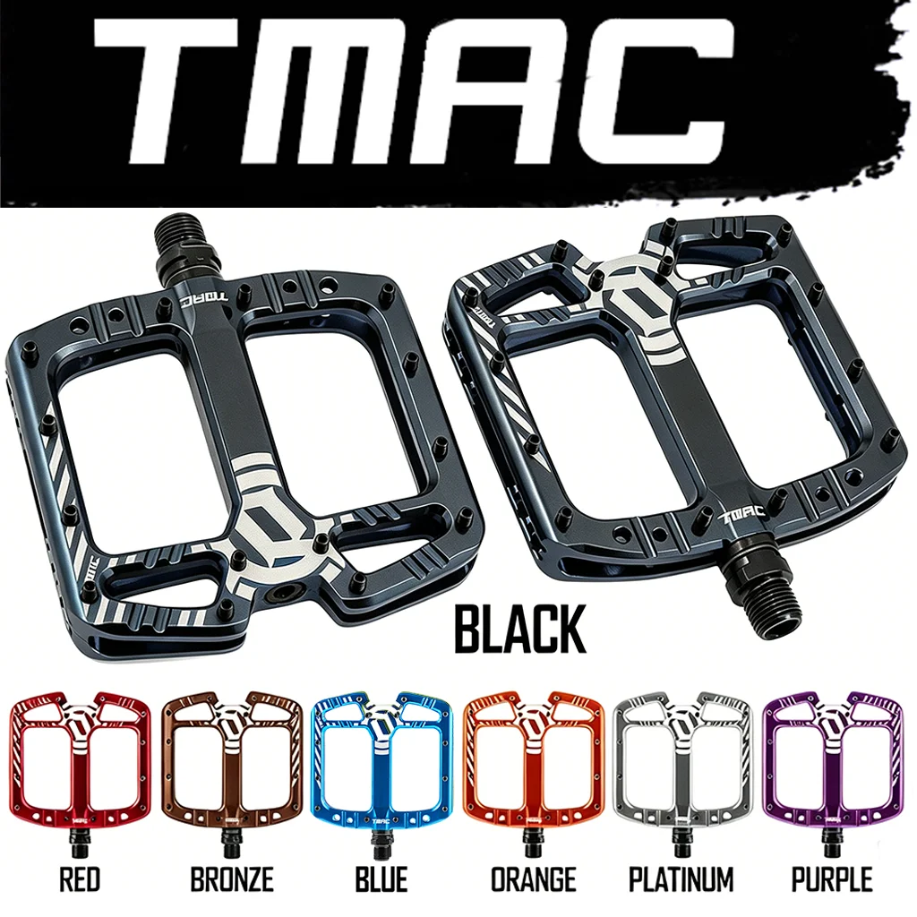 

TMAC Aluminum Mountain Bike Pedals Anti-Slip Wide Platform Sealed Bearing BMX DH MTB Crank Accessories Cycling Bicycle Parts