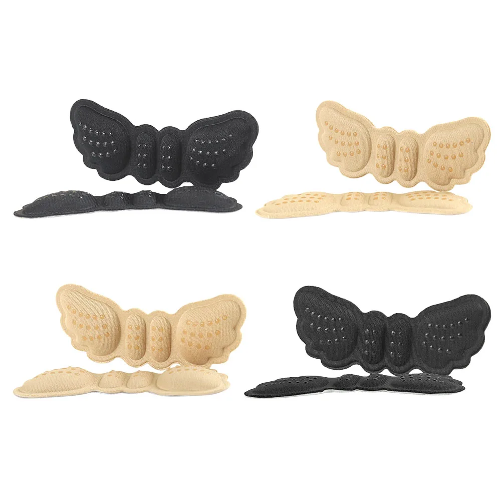 

4 Pairs Soft Sponge Heel Grips Pads Adjust Space inside Shoes Protect Heels Walking Comfortable Anti Slip Sole Crease Protector