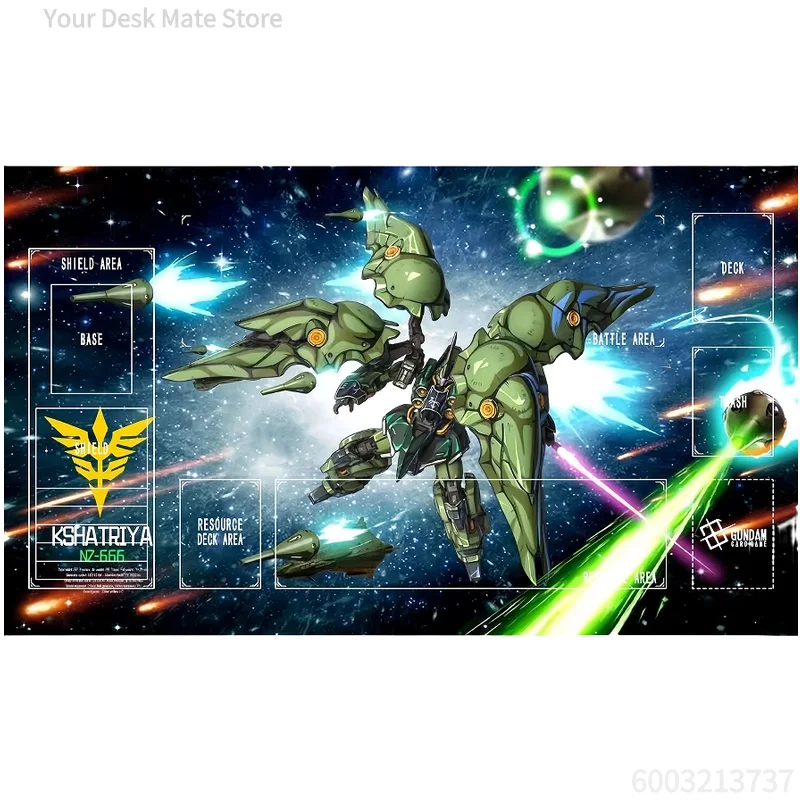 Kshatriya Gundam Unicorn TCG Spielmatte, wasserdicht, rutschfest, große Schreibtischunterlage