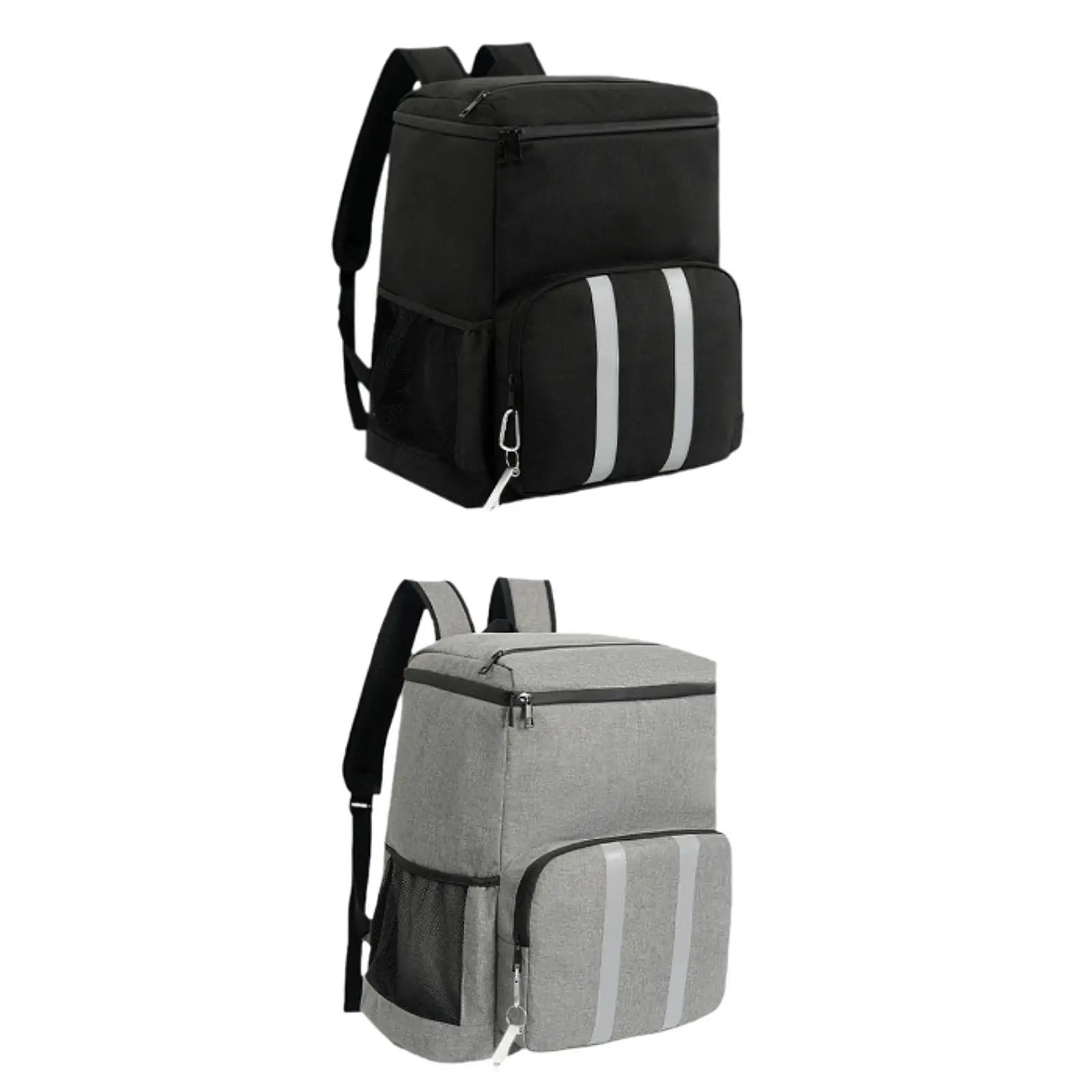 Thermal Backpack Adjustable Strap with Cup Holder Pocket Bento Pouch Insulated Food Bag for Traveling Men Beach Shopping Fishing