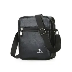 PU Leather Crossbody Messenger Bag For Men Office Worker Sling Shoulder Bags Travel Black Brown Khaki Handbags Small Totes