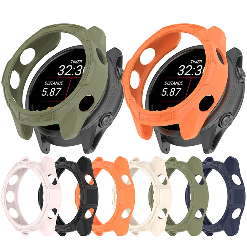 1pc Armor Protective Case Smart Watch Frame for Garmin Forerunner 570 42mm 47mm Accessories