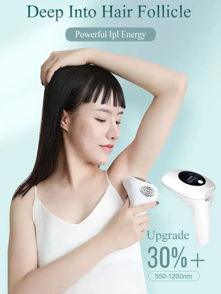 Amuliss Hair removal IPL Depilator Pulses Permanent Laser Epilator Painless  Bikini face and body machine home-appliance Devices