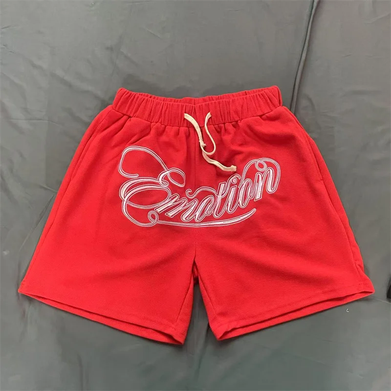 

Summer Fashion Mixed Emotion Shorts Embroidered Craftsmanship Men Women Cotton Sports Pants Basketball Short Sweatpants