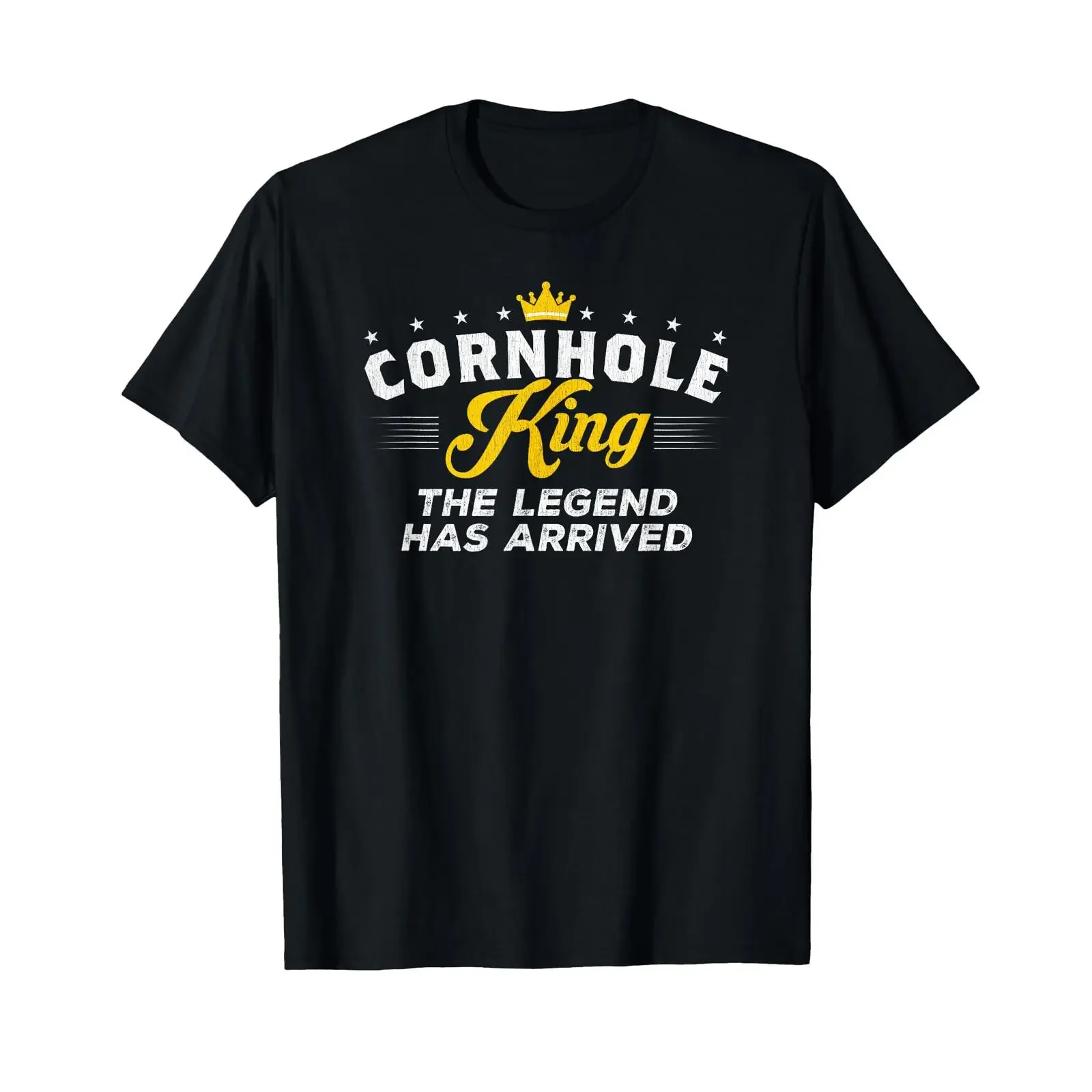 Cornhole King The Legend HAS Arrived T-Shirt im Vintage-Stil, modisch, bequem, lässig, leicht weich, grafisch bedruckt, dehnbar