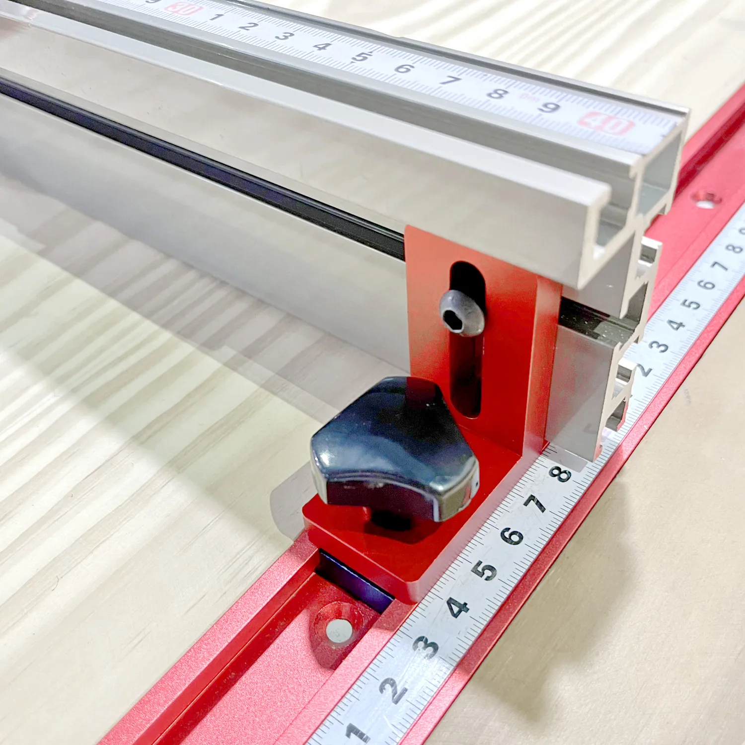 Woodworking T Slot Miter Track Fence Stop T-track Slot Sliding Connector Miter Track Stop Chute Locator Table Saw Rail Connector