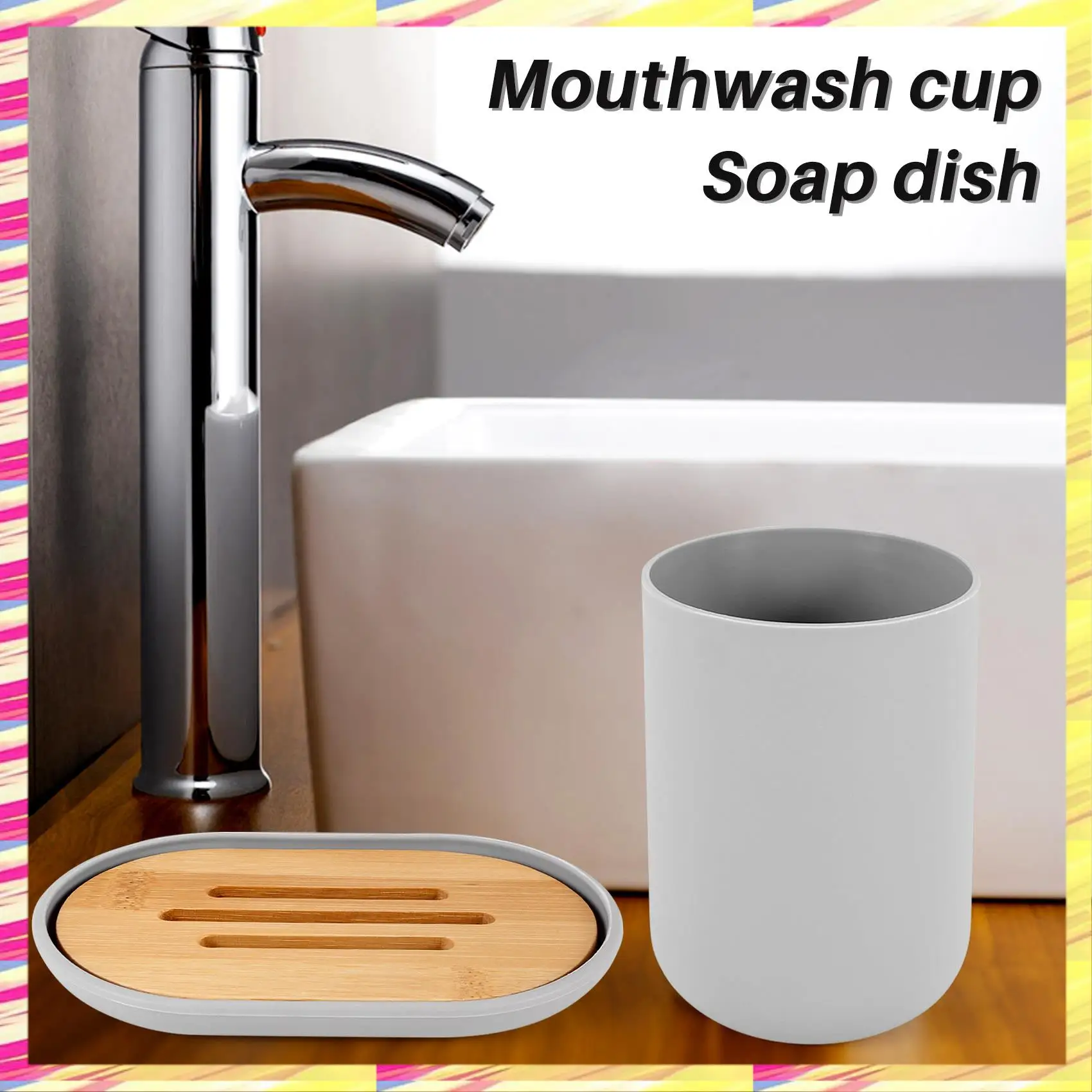 

Набор аксессуаров для ванной комнаты ABJJ, дозатор мыла, бутылка, блюдо, держатель для зубной щетки, костюм для чашки