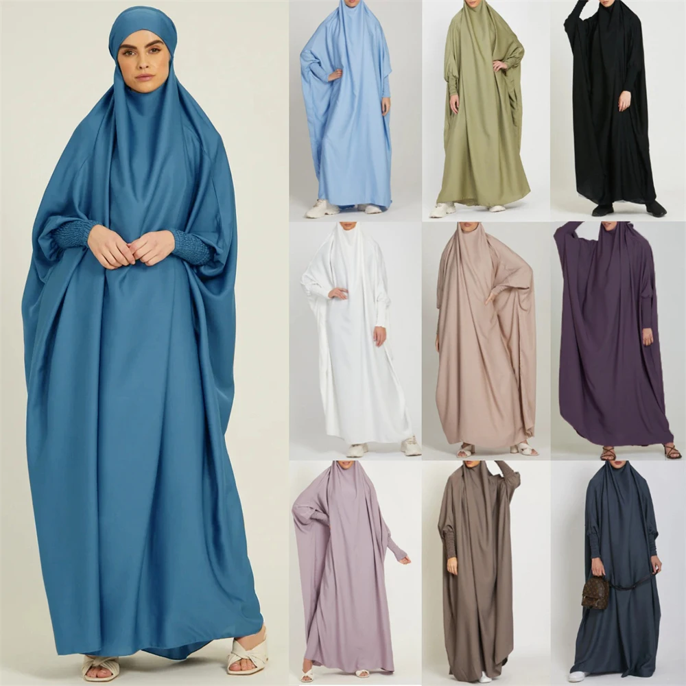 

Eid Overhead Abaya Women Muslim Hooded Prayer Garment Islam Maxi Dress Turkey Robe Dubai Abaya Ramadan Kaftan Burqa Khimar Gown