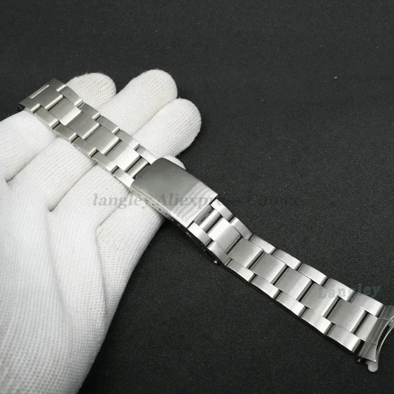 Stainless Steel Bracelet Strap for Rolex Water Ghost Oyster Men Sport Watchband Curved End Metal Band 17mm 18mm 19mm 20mm 21mm