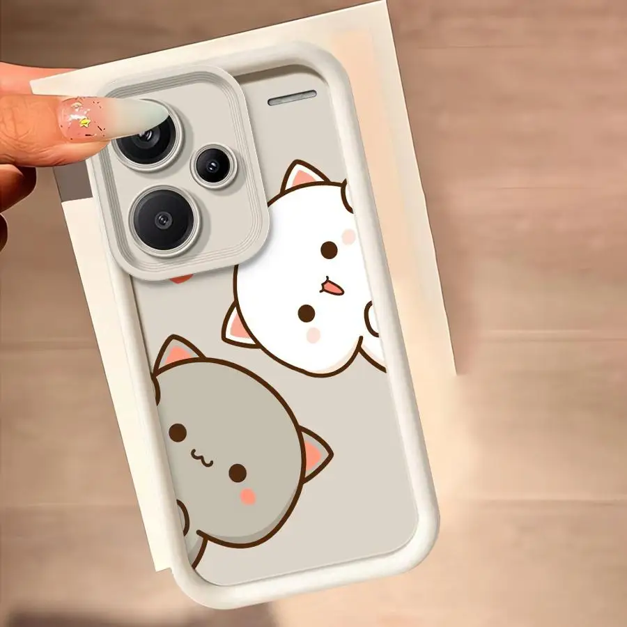 Cartoon Couple Cat Soft TPU Case for Xiaomi Redmi Note 9 9s 14 10S 11 12 13 14 Pro Plus 11S 12S 10 13