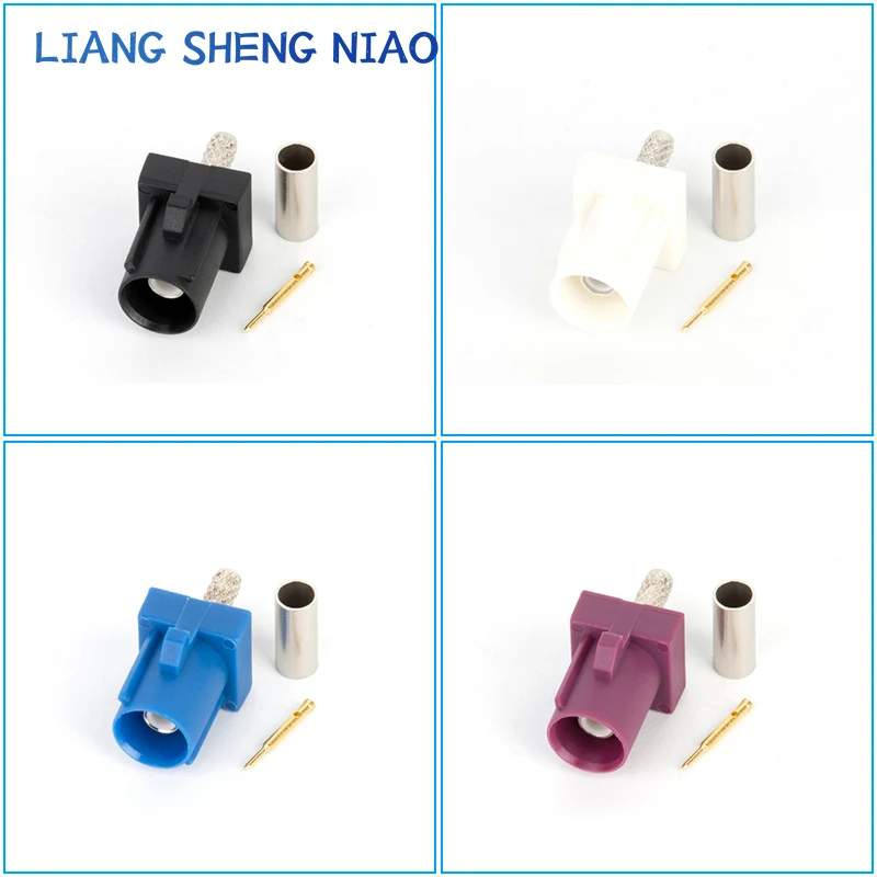 Fakra Mannelijke Stekker Auto Gps Connector Mannelijke Kop Rf Connector Fakra-1.5 Rg316/Rg174/Rg179 Coaxiale Varkensstaartkabel A/B/C/D/E/F/G/H/I/K/Z