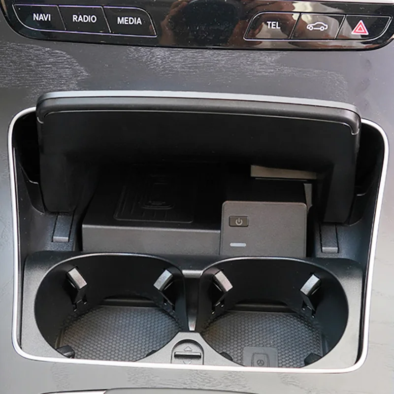

Car charger wireless phone charger charging plate charging holder for Mercedes Benz W205 GLC X253 AMG C43 C63 2014-2021