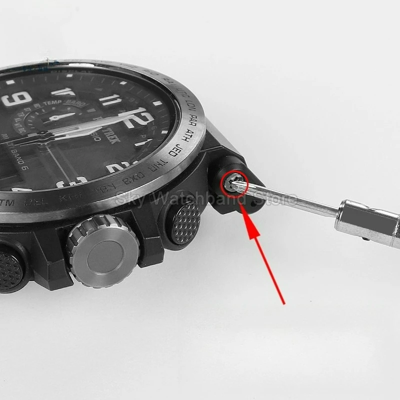 Black Special Size Watch Accessories for Casio PRG-650 PRW-6600 PRG600 with Seamless Connection Lightweight Offering Durability