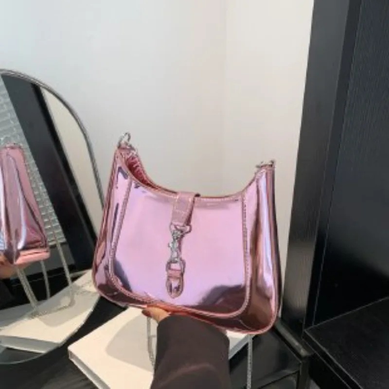 YOUDEYISI Korean Version of The Snake Bone Chain Messenger Female Bag 2024 Summer Lacquered Leather Handbag Fashion Shoulder Bag