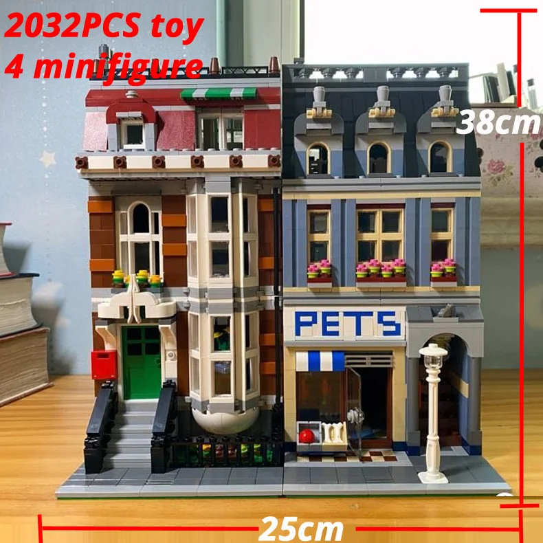 

In Stock City Street View Pets Shop Building Blocks with 10218 15009 Bricks Toys For Kids Gifts Christmas Gifts