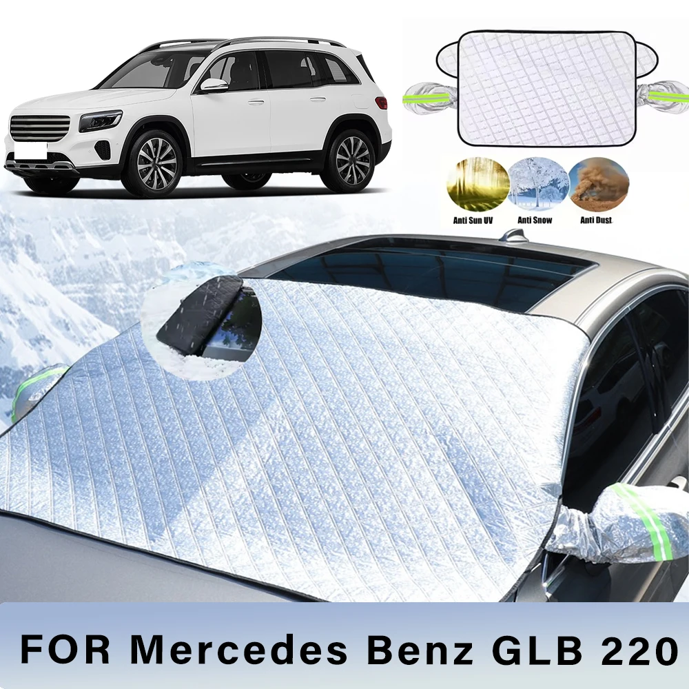 

Thickened Car Now Sunshade Windshield Cover With 5/9 Magnets UV Protection Anti Snow Sunlight For Mercedes Benz GLB