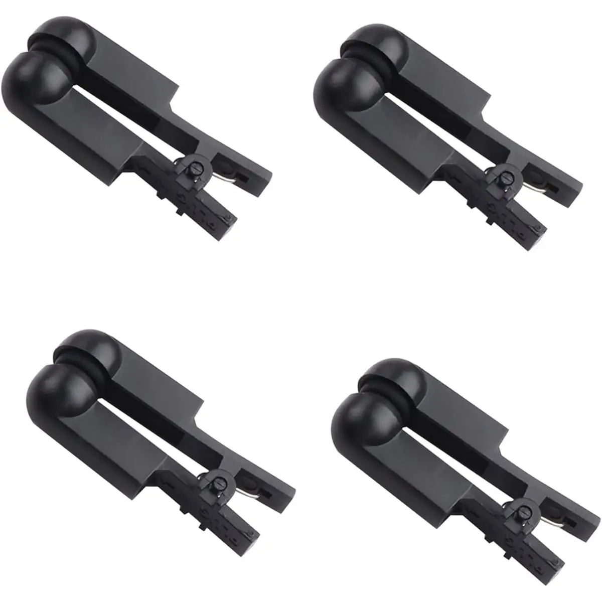 ABLG Ear Clip Electrode Double-Sided Rubber Head Comfortable, Compatible for Tens Unit & CES Stimulation 4 PCS