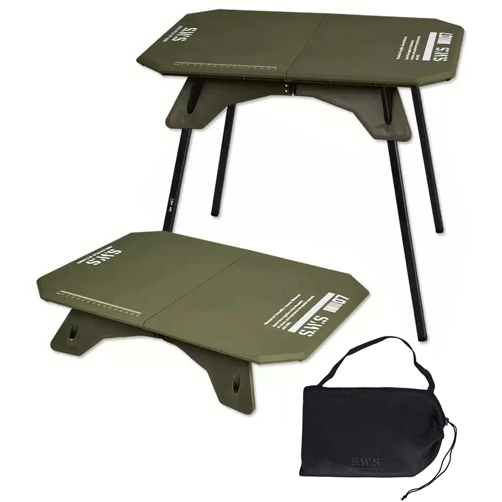 Mesa plegable para exteriores, mesa de Camping ultraligera de doble uso, alta y baja, mesa de Picnic ligera de aleación de aluminio para senderismo al aire libre