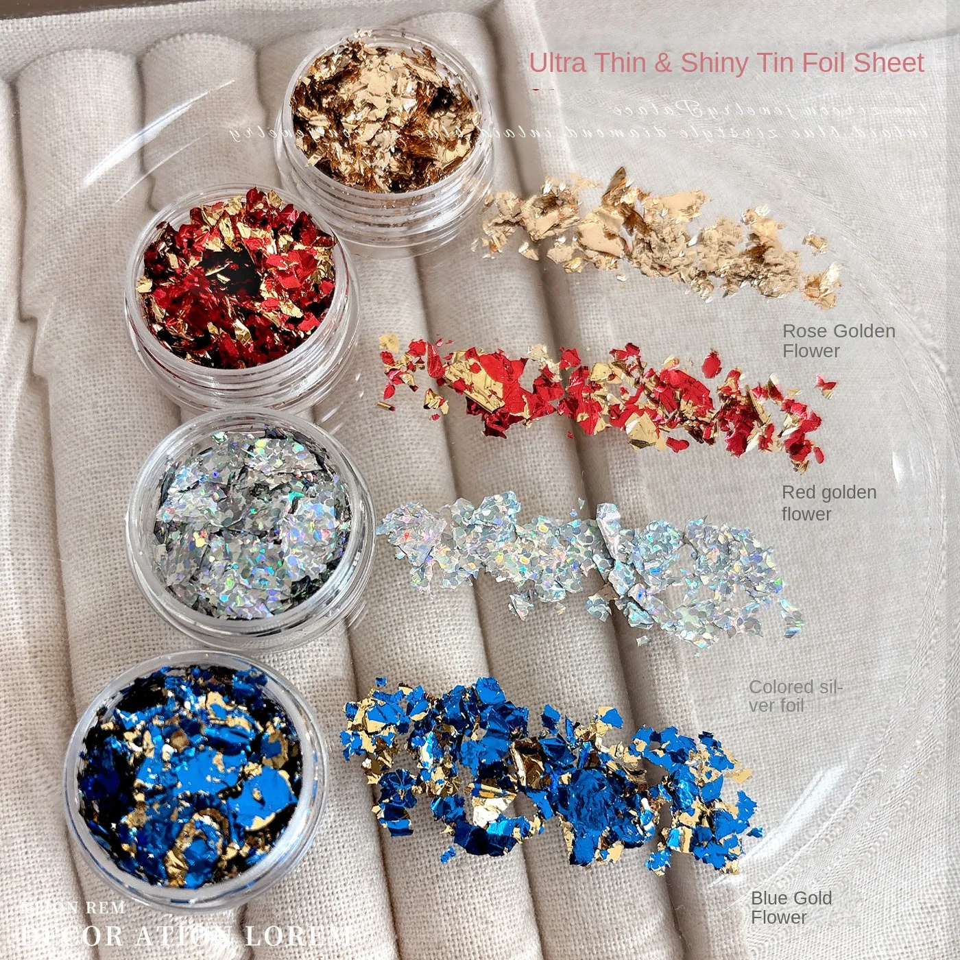 Rosso/Blu/Verde/Oro/Laser Oro e Argento Frammenti di lamina irregolare Nail Art Paillettes Adesivo Glitter Decorazione manicure fai da te