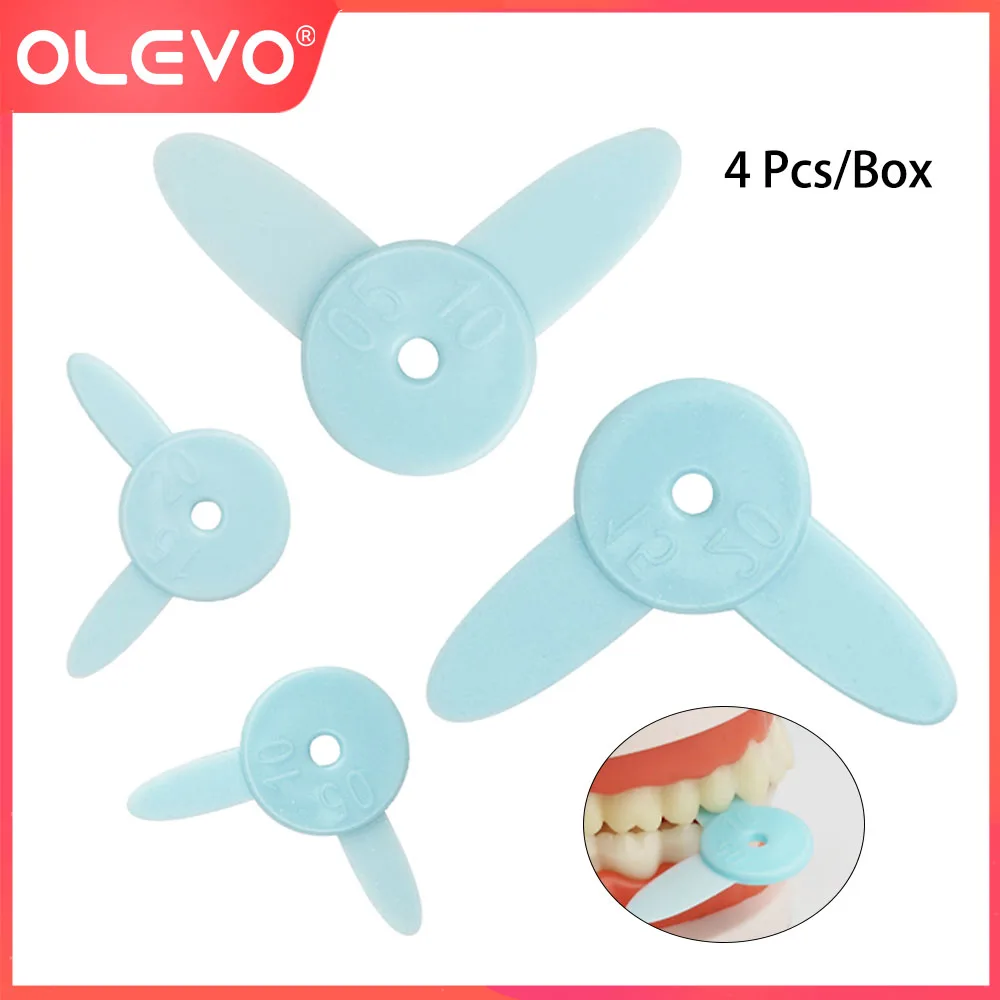 4 Pcs/Set Dental Diastema Measuring Ruler for Tooth Wedge Measurement Tool Orthodontic Interproximal Dentistry Materials