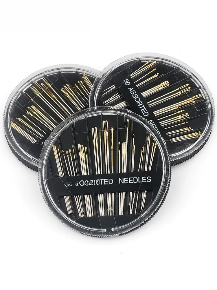 

Игла для ручного шитья для домашнего использования, игла с золотым хвостом для квилтинга, кожаная многофункциональная игольная трубка от Chi