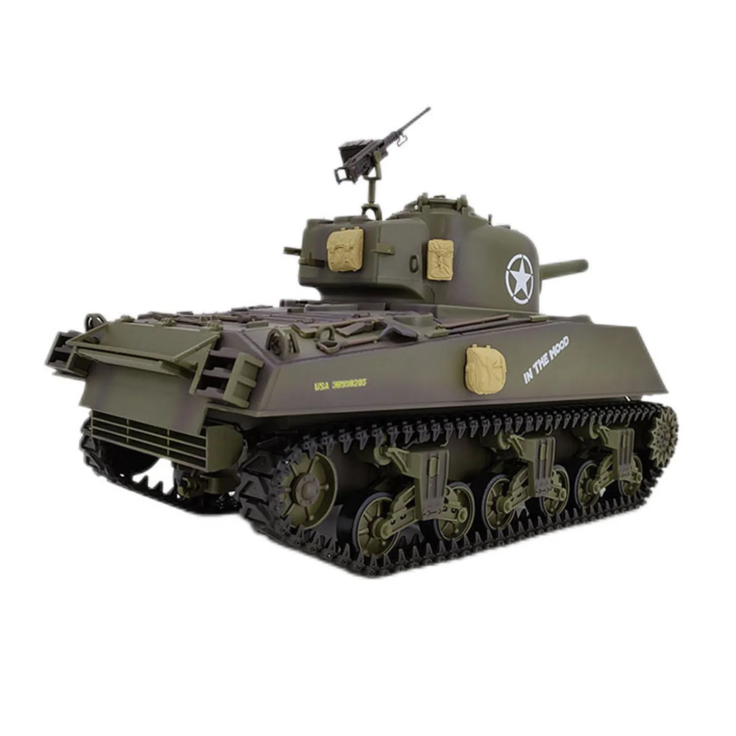 플라스틱 헝롱 1/16 7.0 RC 탱크 M4A3 셔먼 3898 320 °   터렛 배럴 리코일 BB IR 스모킹 스틸 기어박스 배터리 2.4G 라디오