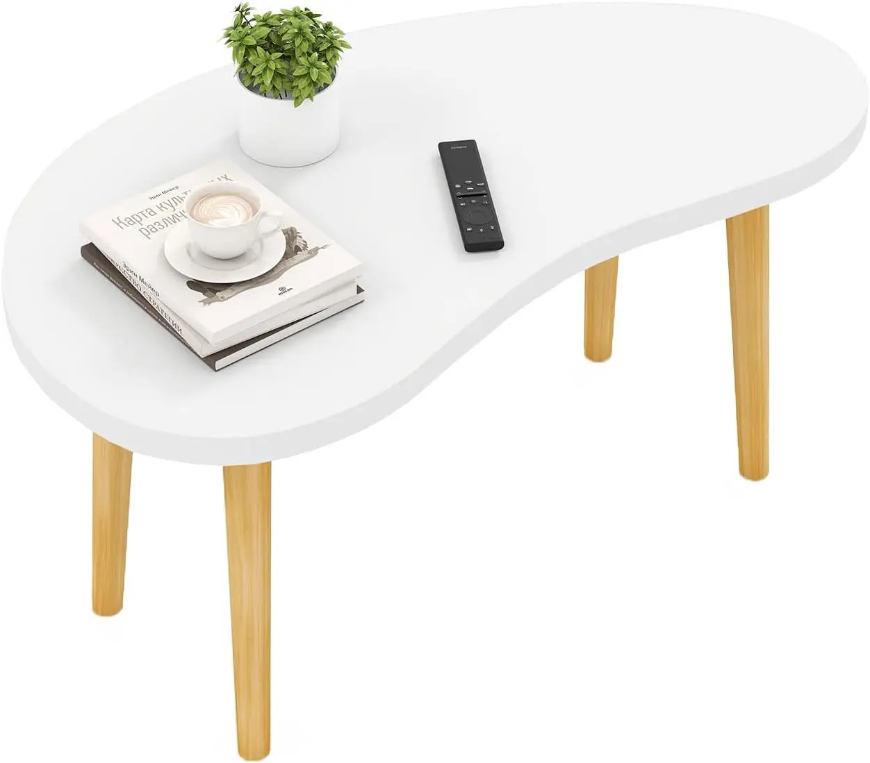 

Mango Coffee Table Low Table with 4 Solid Wood Sturdy Legs, Floor Table Desk for Sitting on The Floor, Storage and Living