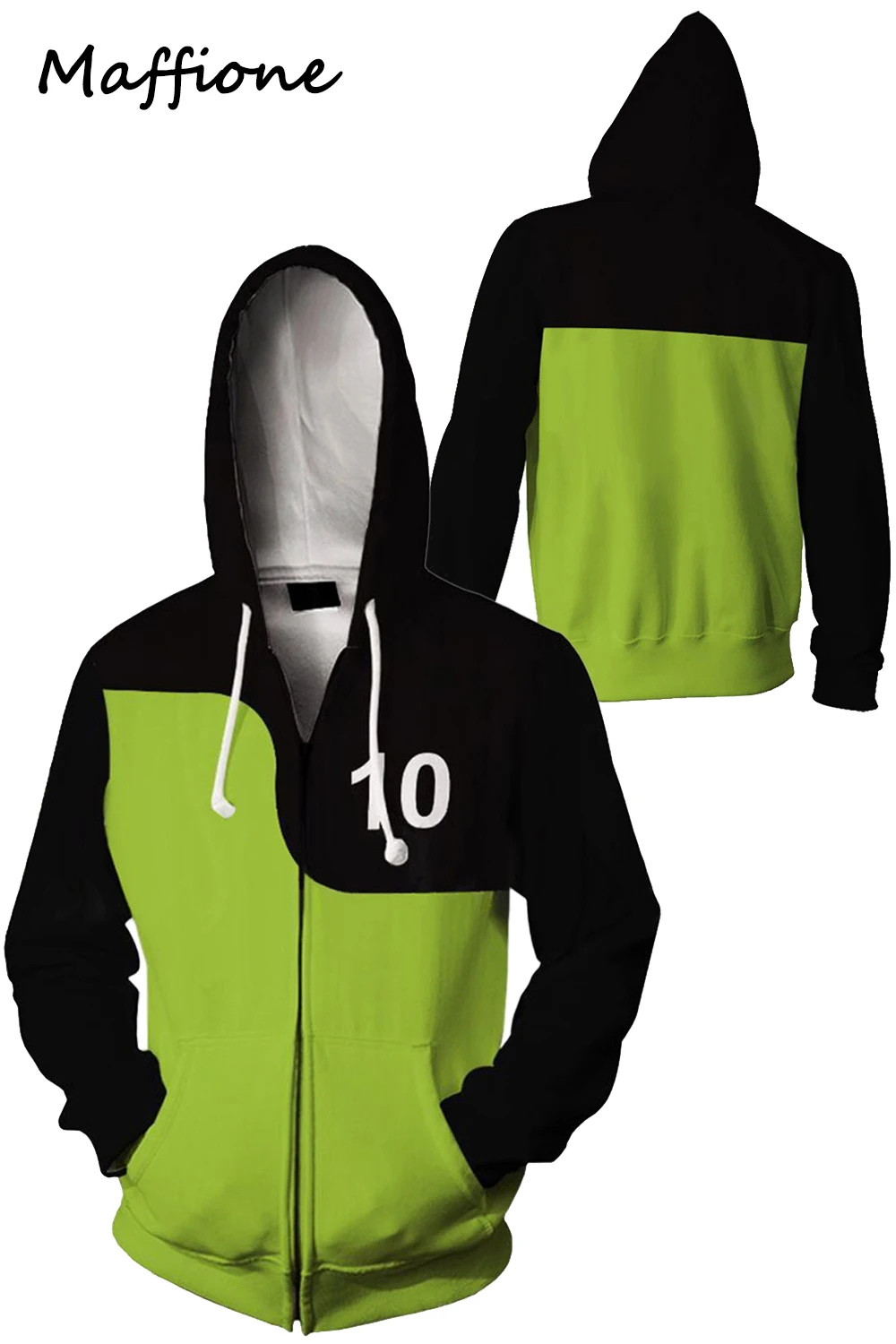 Ben Tennyson Cosplay Men Fantasy Hoodie Cartoon Ben10 Costume Disguise Zip Up Pullover Hooded Male Sweatshirt Fantasia Outfits