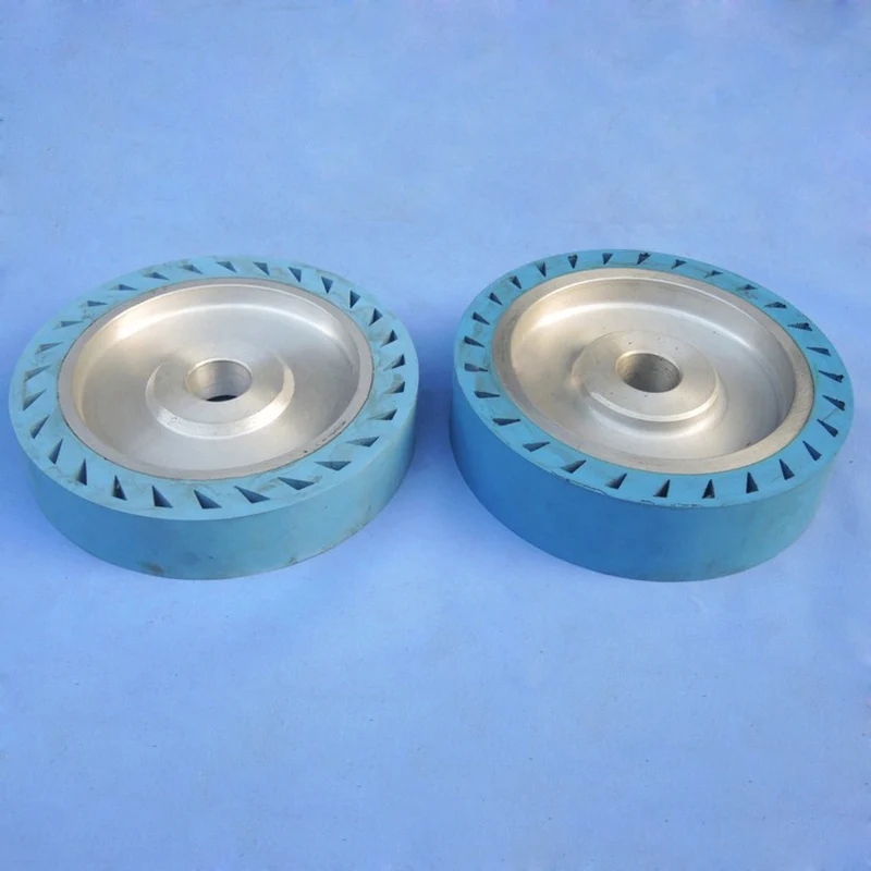 8 Zoll 200*50*32mm Zentrifugales Gummirad mit Aluminiumkern für Poliermaschine, Bandschleifrad, elastisches Metallwerkzeug – Detail 7