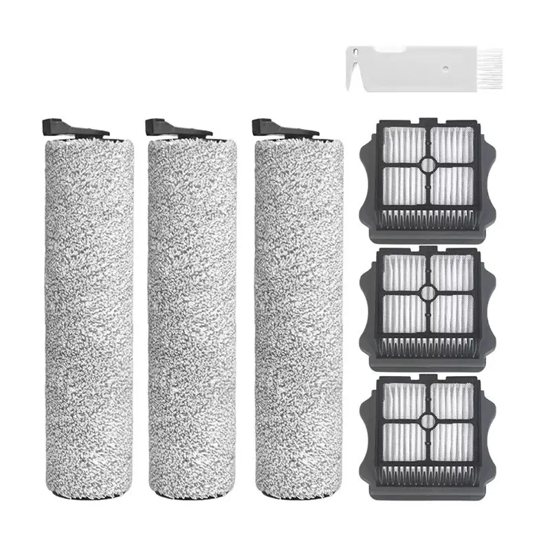 

A02M-Запасные части для беспроводных моющих пылесосов Tineco Ifloor 3 и Floor One S3: сменные щетки-ролики и HEPA-фильтры