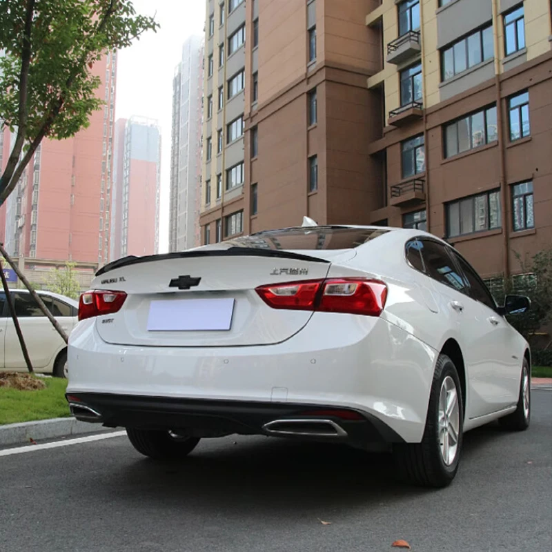 Malibu XL Spoiler For chevrolet ABS Material Carbon Look Primer Color Car Rear Wing Trunk spoilers 2016-2021 Style Accessories