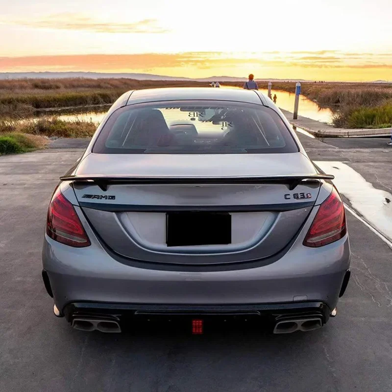 탄소 섬유 스포일러, 메르세데스 벤츠 W205 C260 C43 C63 쿠페 AMG 리어 덕테일 윙 C 클래스 4 2 문짝 트렁크 액세서리