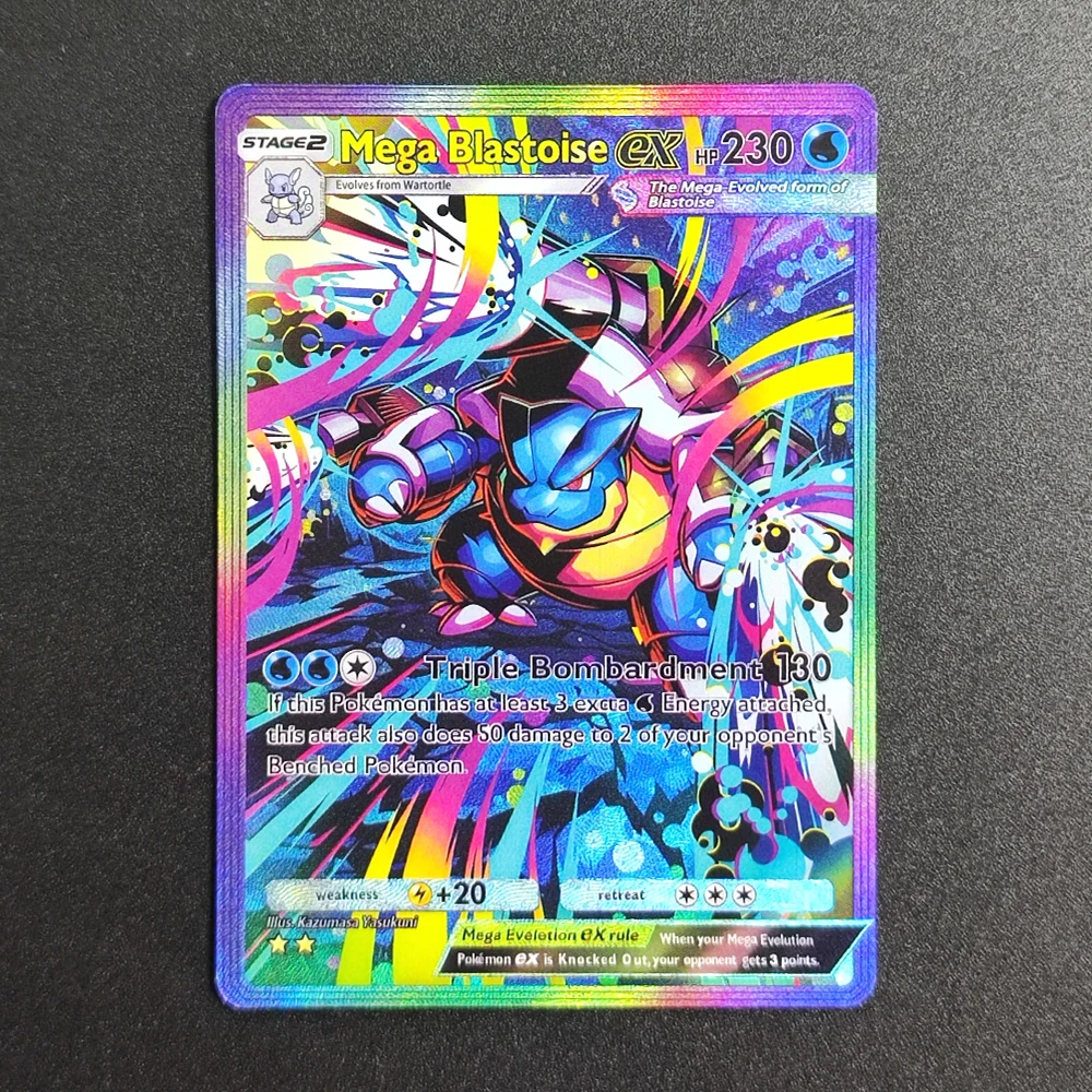Homemade Pokemon TCG Pocket Crimson Blaze B1a Mega Charizard Y Blastoise Steelix Lopunny Aegislash Clemont Serena Game Card Toy - view 3