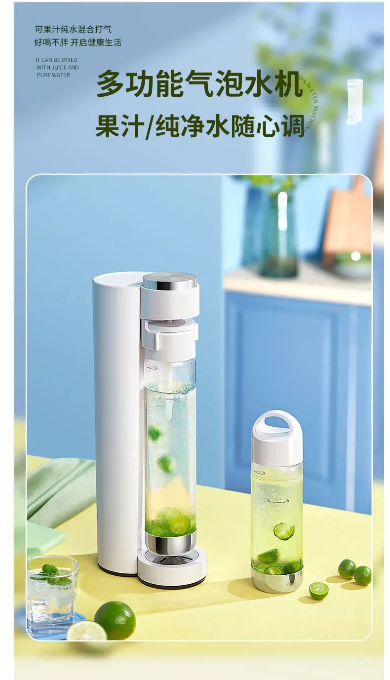 Desktop Soda Machine, Sparkling Water Machine, Pressure Water Bottle 1000ML Soda Machine