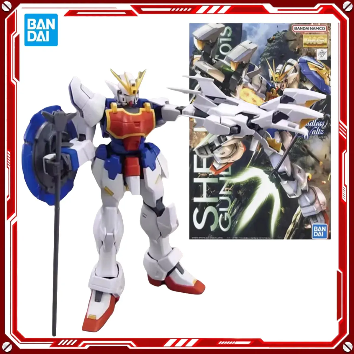 

Bandai Genuine Gundam Anime Model Kits XXXG-01S Shenlong Gundam EW Toy MG 1/100 Action Figure Assembly Model Gift for Kid School