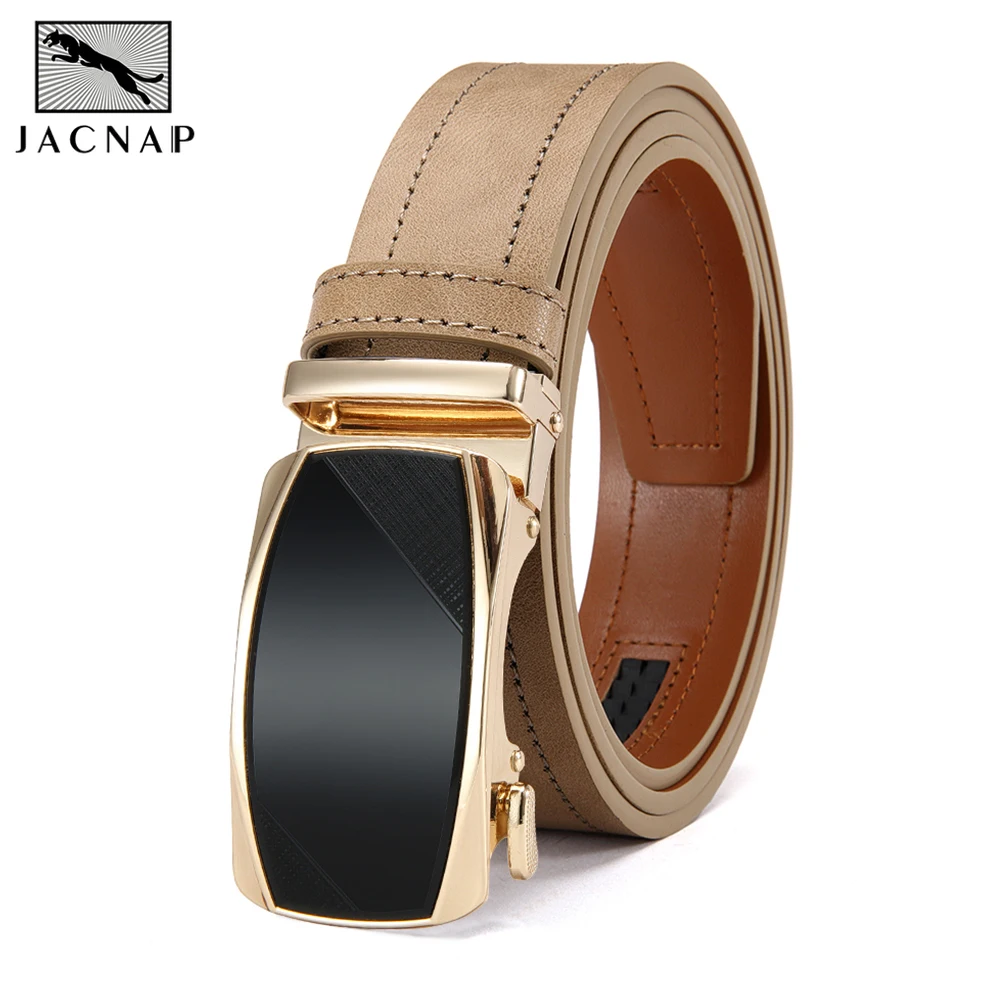 

Men's Fashionable Leather Belt Men's High-quality Leather Belt Business Automatic Buckle Ratchet Belt Randomly Adjustable