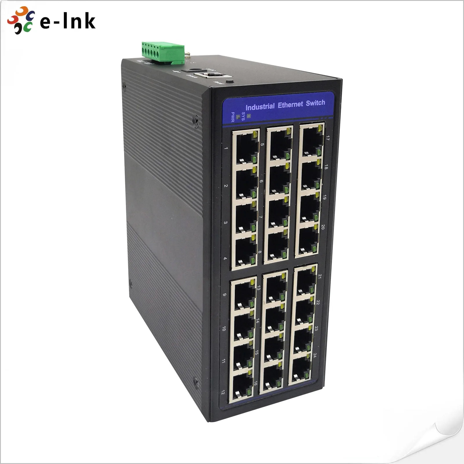 Imagem -04 - Switch Ethernet Gerenciado Industrial Poe: 24-port10 100 1000base-t 24 Portas Gigabit Ethernet Switch Suppot Din-rail Mount