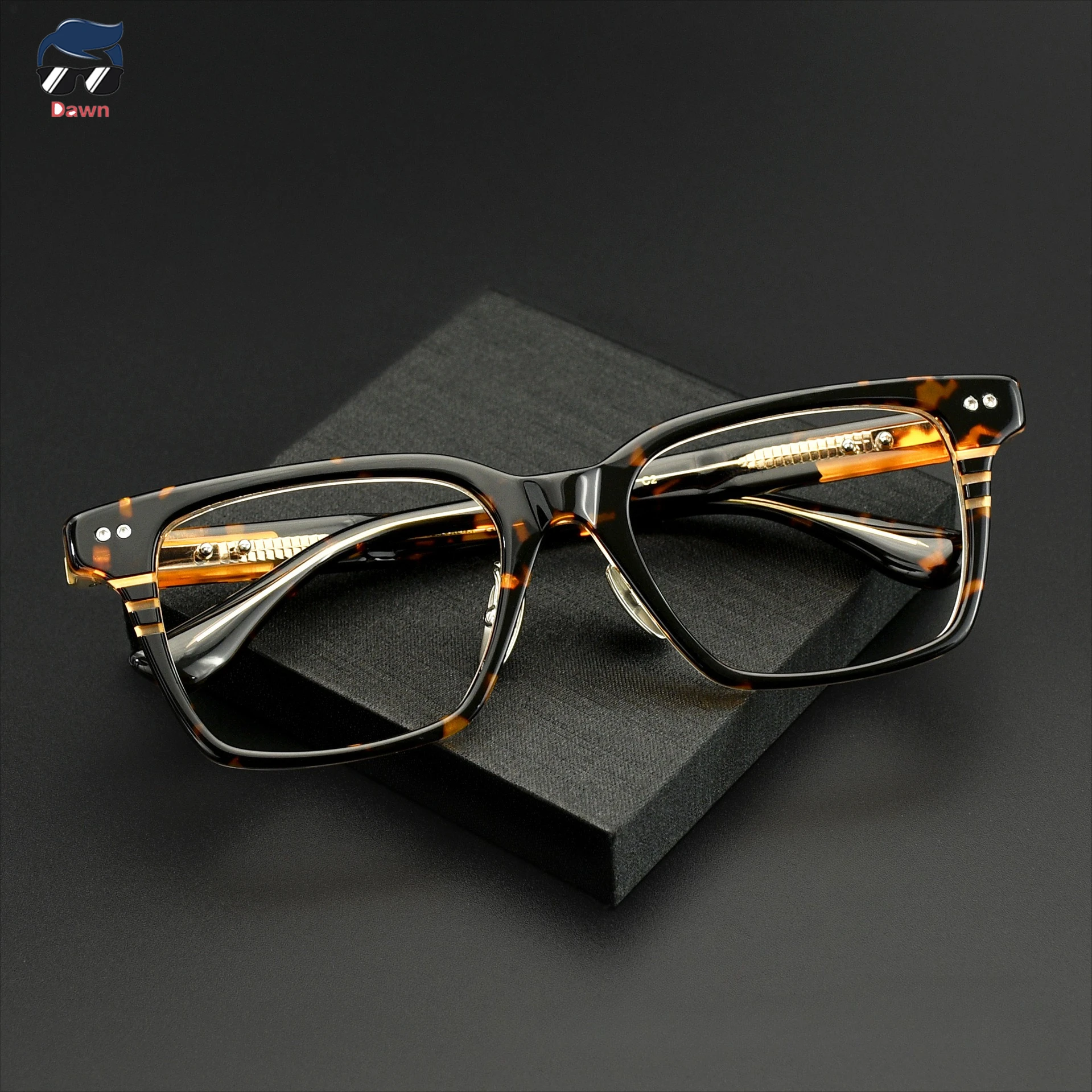 

Дизайнерские оправы для очков оверсайз квадратной формы 2026: модные ретро-очки из ацетата для мужчин и женщин, титановые оправы