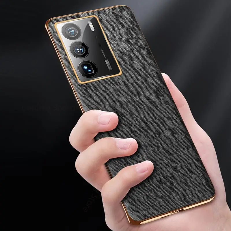 

Coque For ZTE Axon 40 Ultra 5G Cross Leather Plating Shockproof Phone Case For Axon 40 Ultra A2023P Ultra Slim Phone Cover Funda